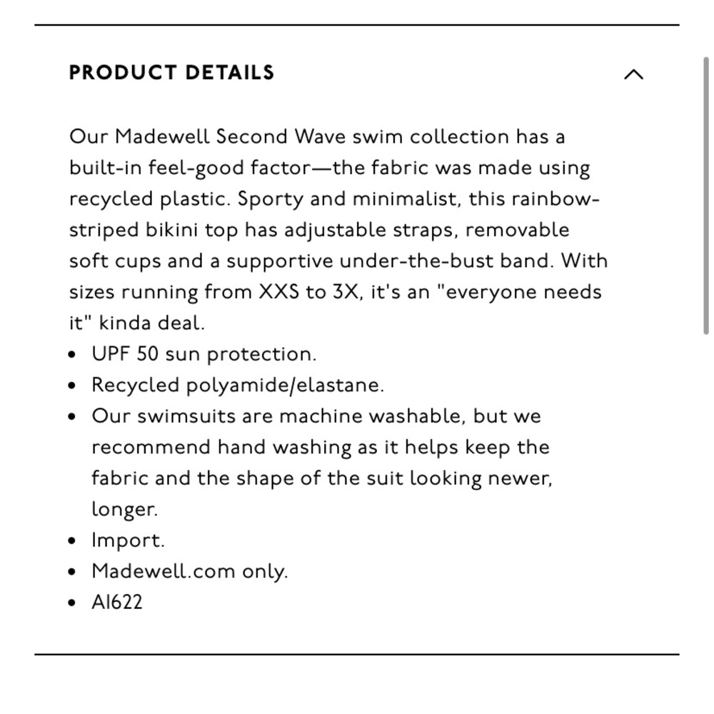 Madewell Second Wave Bikini Set Mix and Match - Picture 8 of 10